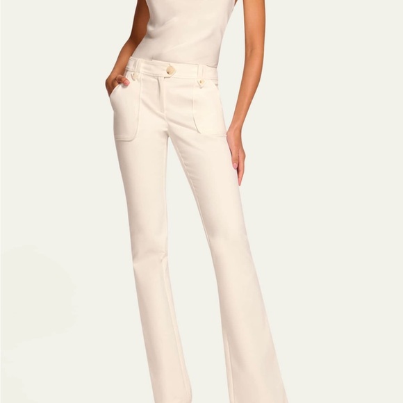 Ramy Brook Cream Wide Leg Pants